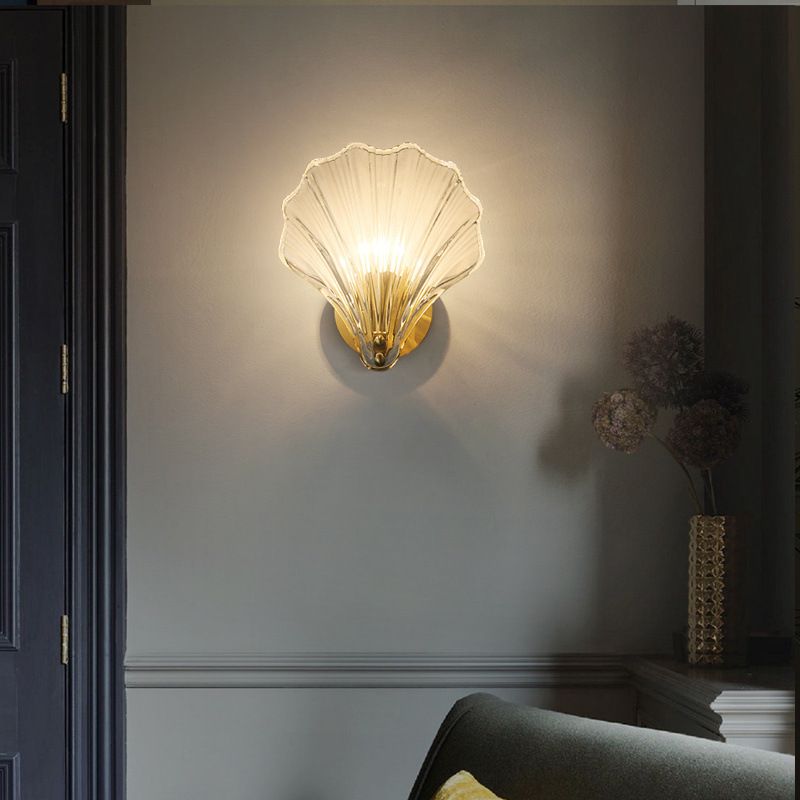 Postmodern Wall Lamp Minimalist Wall Light Sconce with Glass Shade for Sitting Room