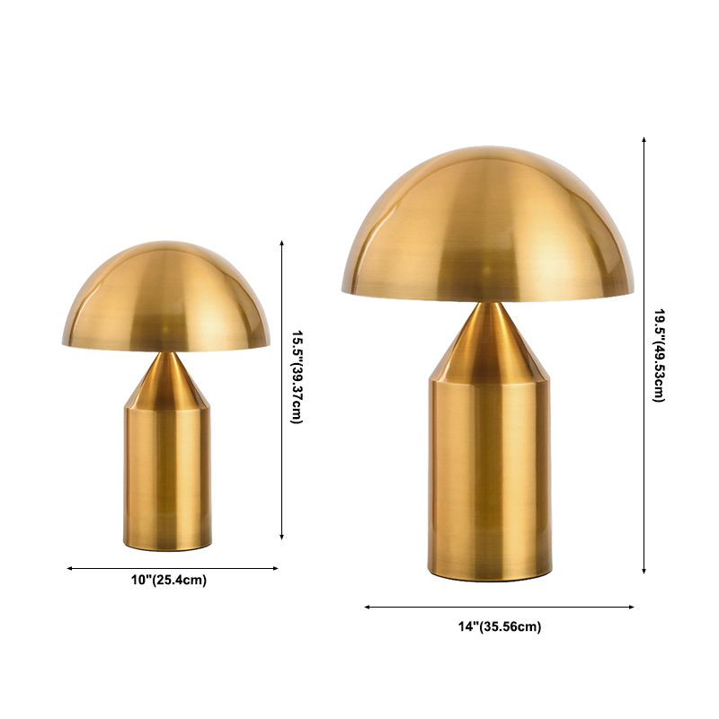 Metal Dome Shaped Nights and Lamp Contemporary Style Table Light for Bedroom