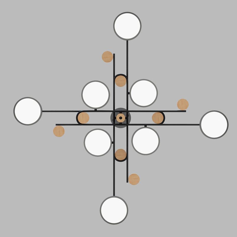 Modern Layered Branching Chandelier Pendant Light Metallic Suspension Pendant Light for Living Room