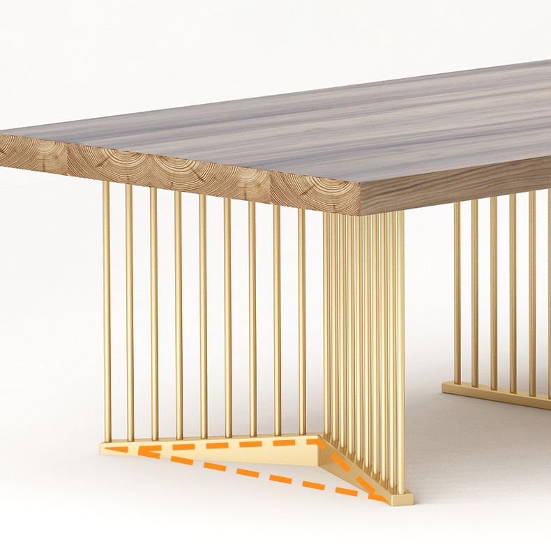 Solid Wood Rectangular Shape Meeting Table Luxury Writing Desk