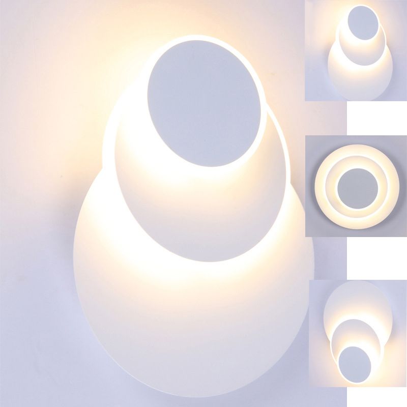 Contemporary Layered Wall Light Sconce Metal 3 Lights Flush Mount Wall Sconce