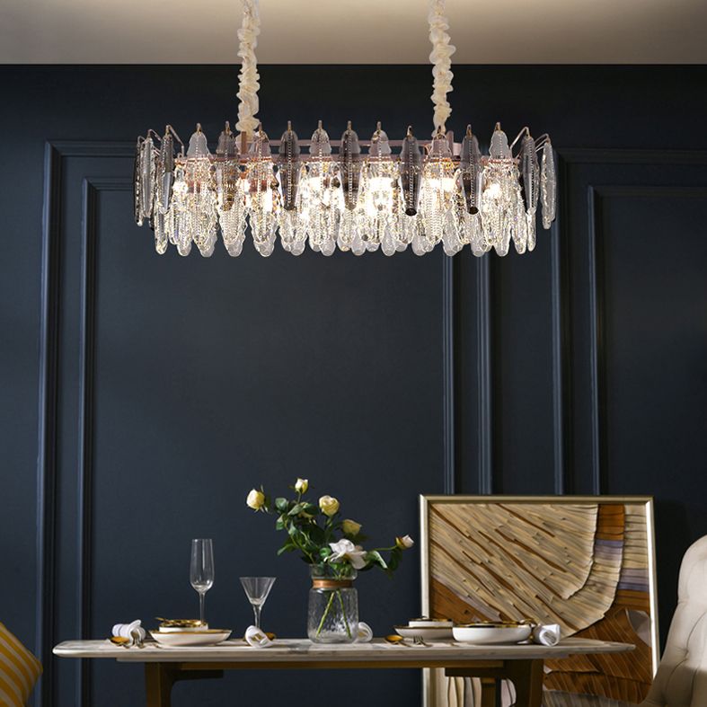 Gold Biseled K9 Crystal Lighting Lighting Accesorios de iluminación contemporáneos de la isla