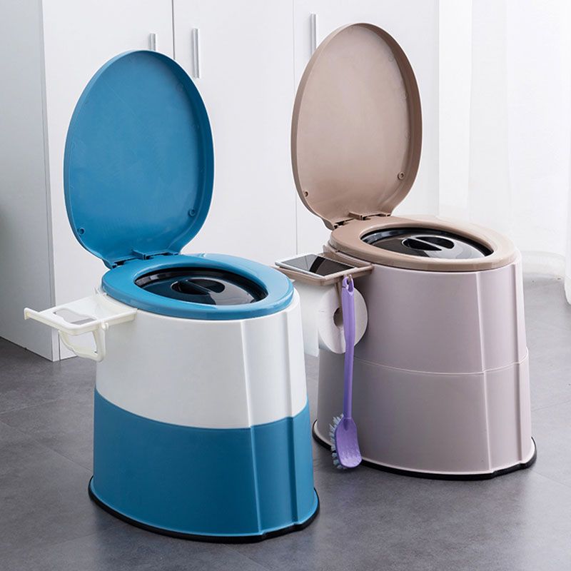Modern Flush Toilet Plastic Round Floor Mount Toilet Bowl for Bathroom