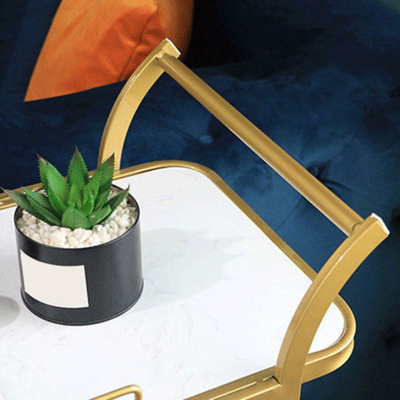 33.07" High Contemporary Prep Table Rolling Metal Prep Table for Kitchen