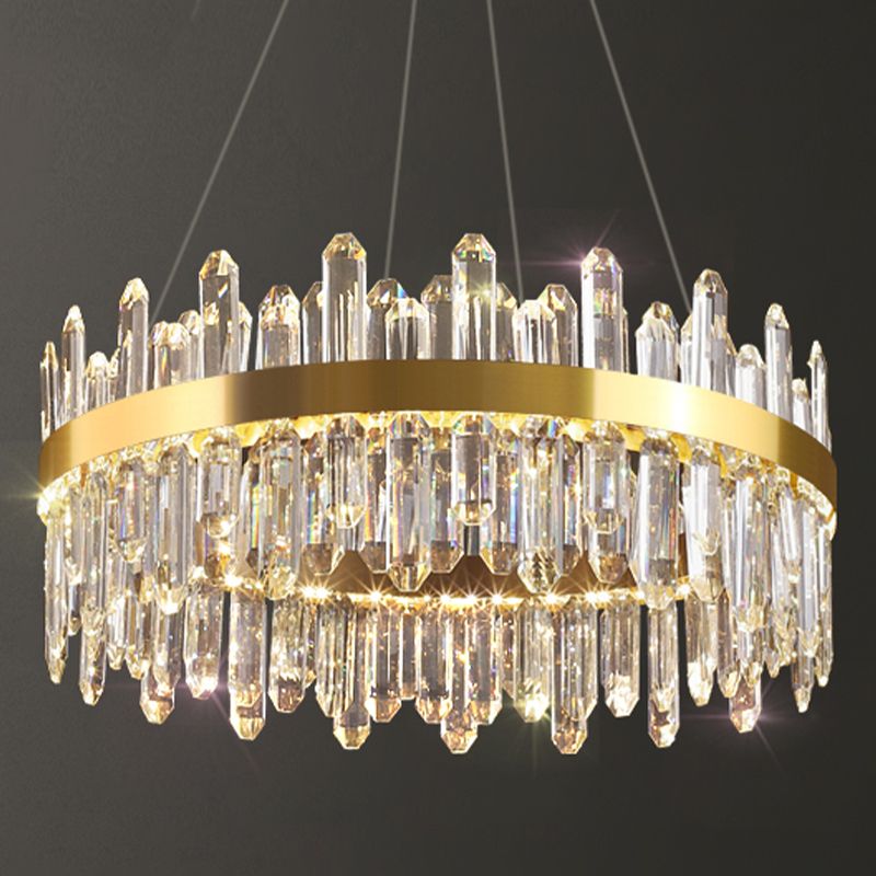 Lichte luxe stijl hanger kroonluchter licht cirkelvormig kristalhangende kroonluchter