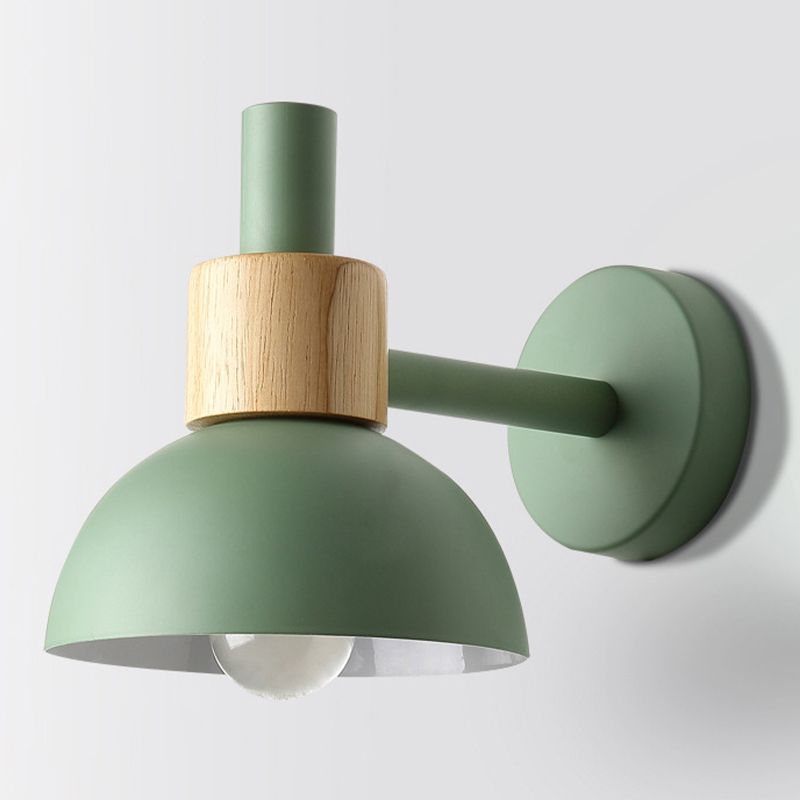 Metal Bowl Shape Wall Light Modern Style 1 Light Wall Light Sconce