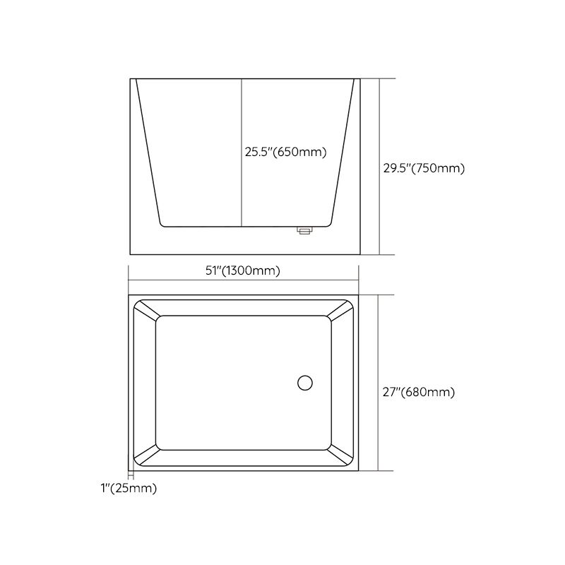 Modern Corner White Bathtub Acrylic Back to Wall with Drain Bath Tub