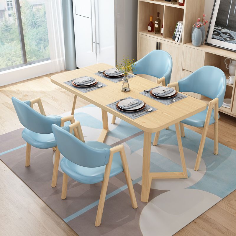 Modern 1/4/5/7 Pieces Dining Set Rectangle Wood Dining Table for Dining Room