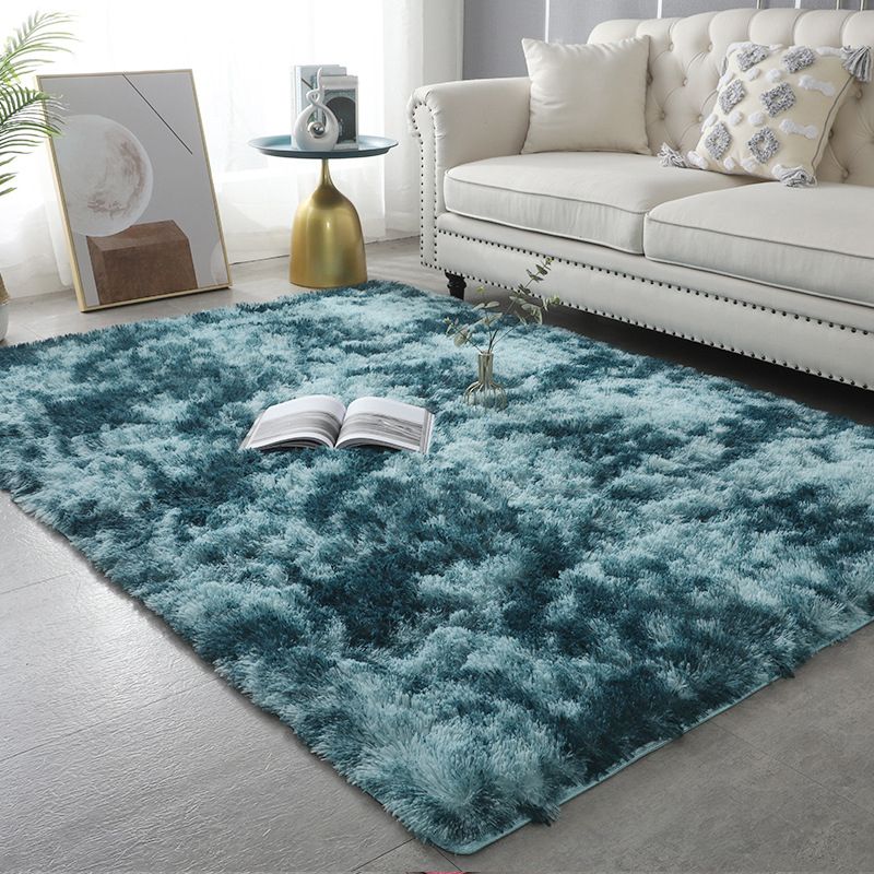 Elegant Color Mixed Comfort Carpet Polyester Tie-Dye Effect Indoor Rug Stain Resistant Rug for Home Decor