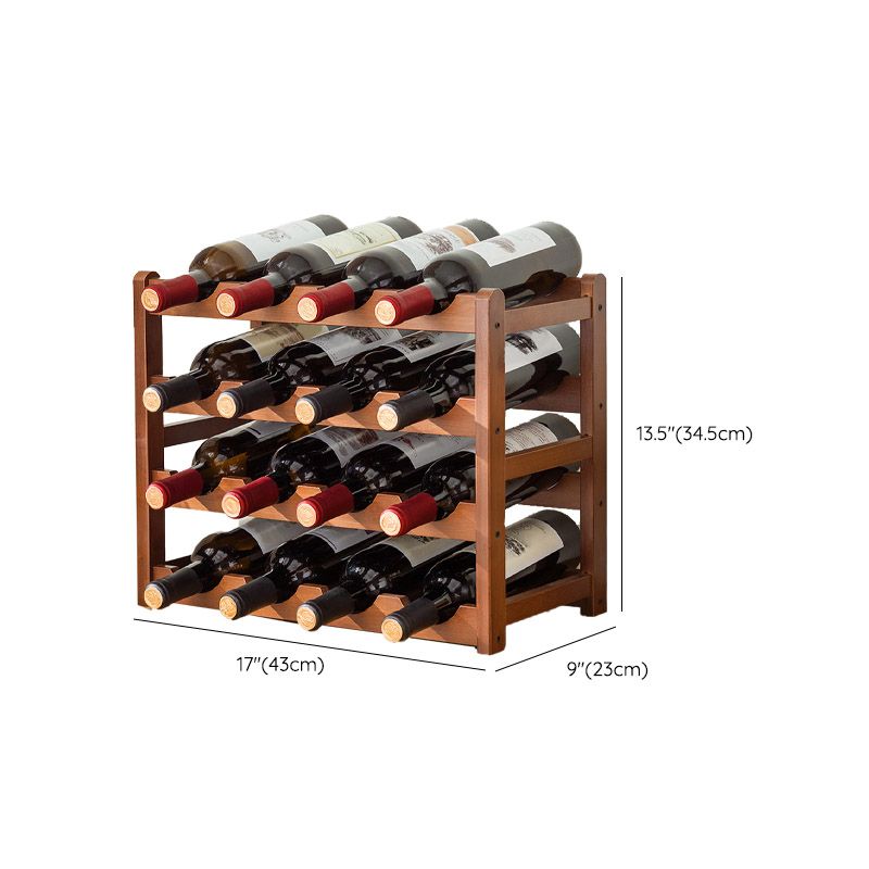 Countertop Wine Rack Wooden Wine Bottle Rack for Living Room