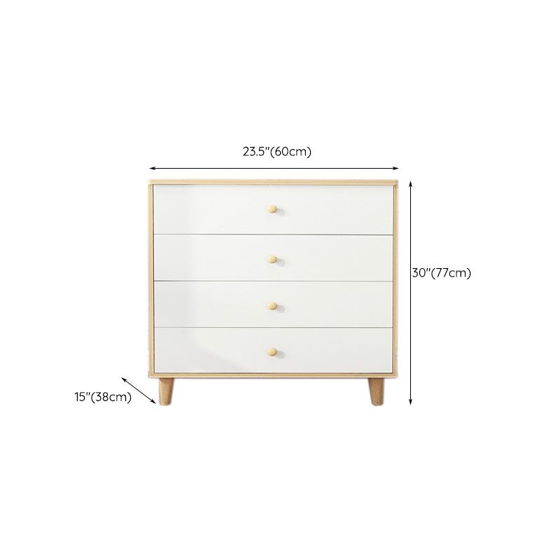 Contemporary Bedroom Chest Engineered Wood Storage Chest with Drawers