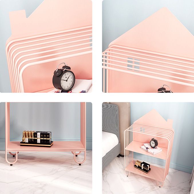 Open Back Metal Bookshelf Scandinavian Style Bookcase for Home Study Room