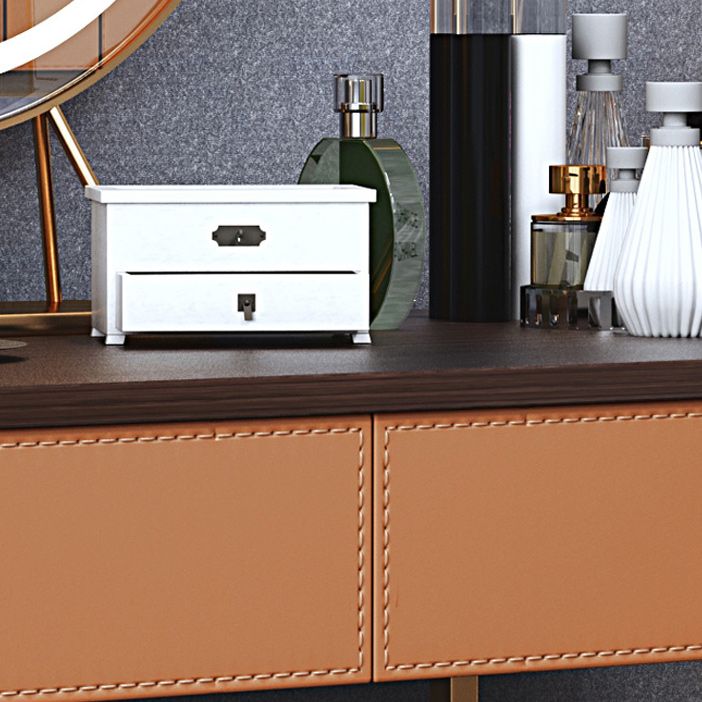 29.53 " Height 5-Drawer Makeup Table Solid Wood Vanity Dressing Table