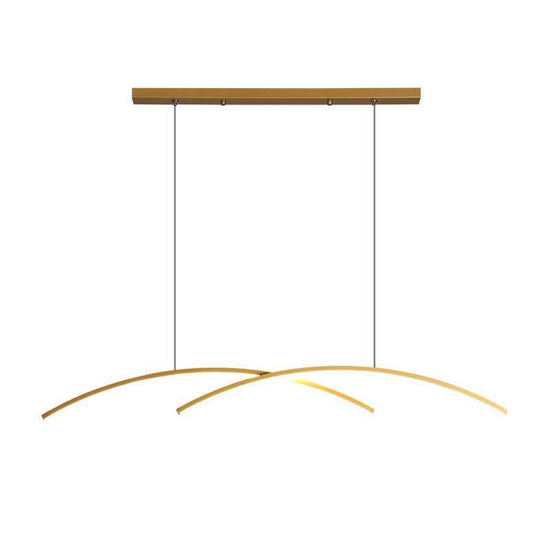 LED Island Lighting Modern Golden/Black Ceiling Light for Dining Room