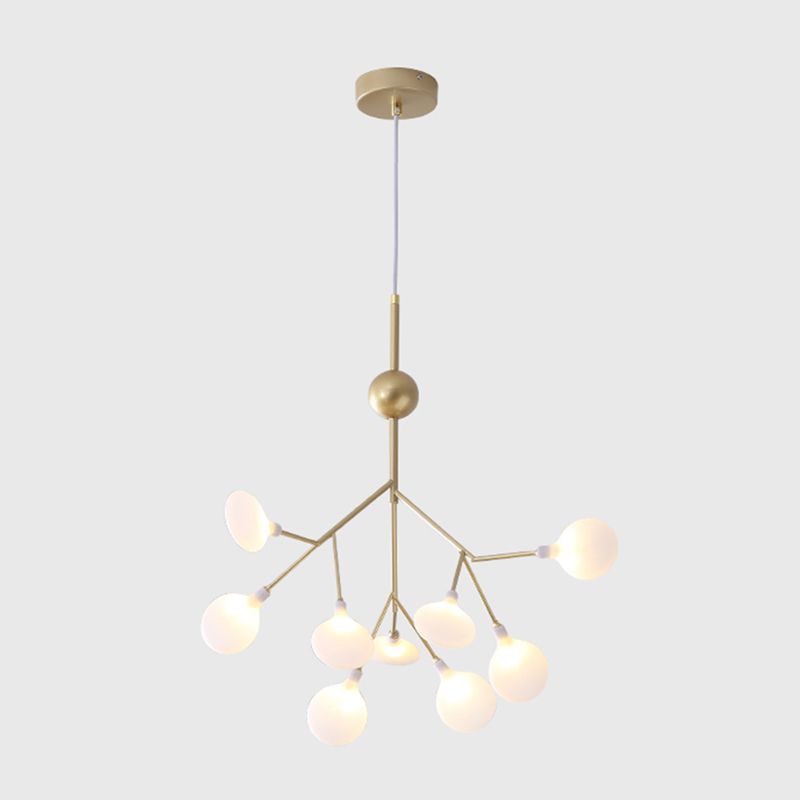 Unique Shape Hanging Chandelier Modern Style Metal Multi Light Hanging Lamp for Bedroom