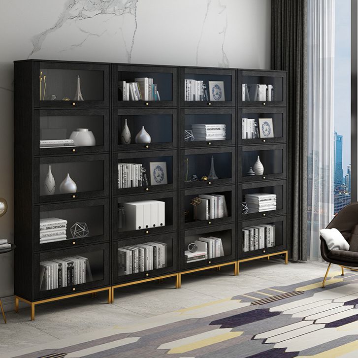 11.81 "W Bookcase Glam Style Scaffale per la casa e l'ufficio con porta
