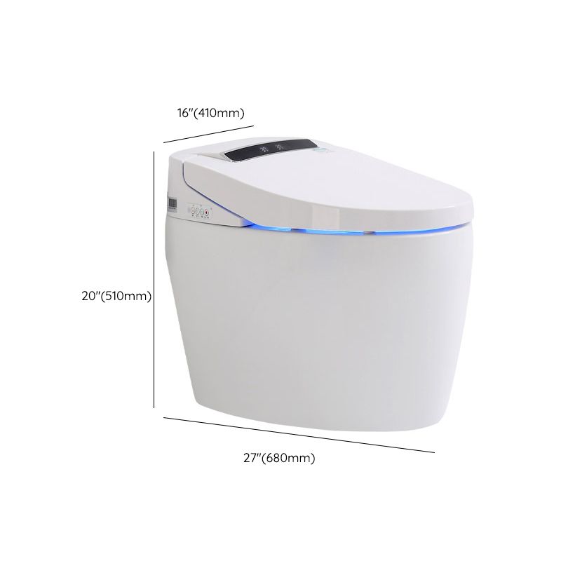 Contemporary Floor Standing Bidet in White Elongated  Toilet