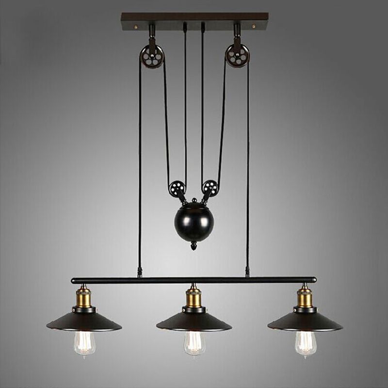 Metal 3 Lights Island Lighting Lighting Farmary Island Lights para bares y comedor