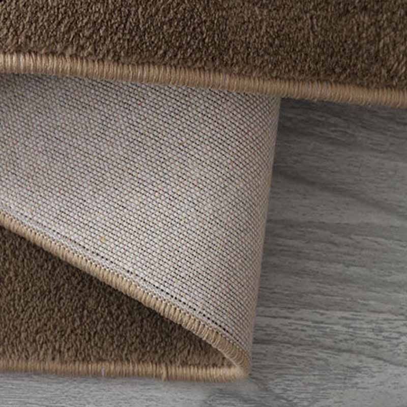 Simple Solid Color Carpet Brown Polyester Indoor Rug Anti-Split Area Rug for Indoor Room