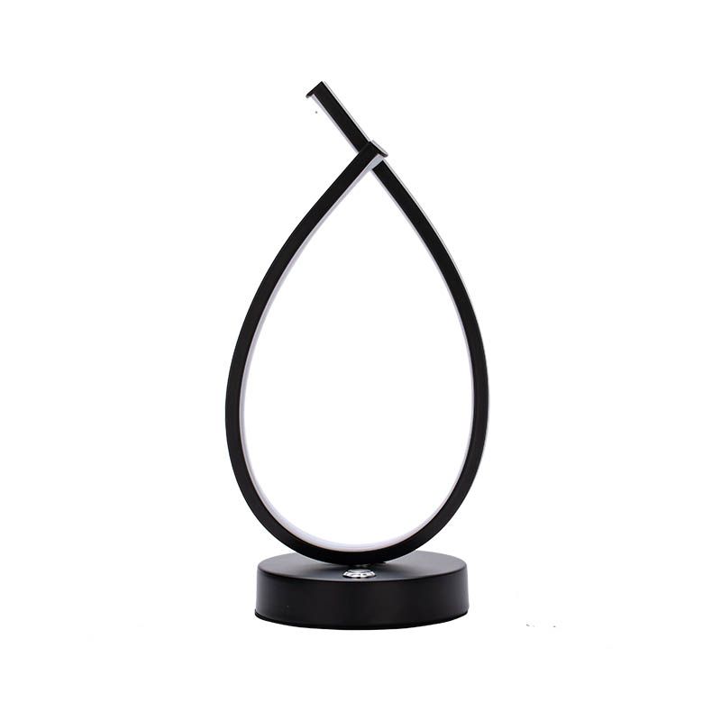 Minimalist Teardrop Shaped Table Lamp Aluminum Living Room LED Night Light