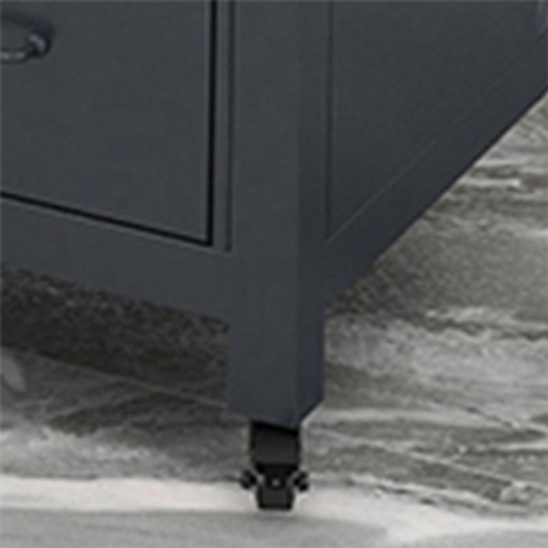 Modern Rolling Kitchen Cart Marble Kitchen Island Cart with Double Sided Cabinet