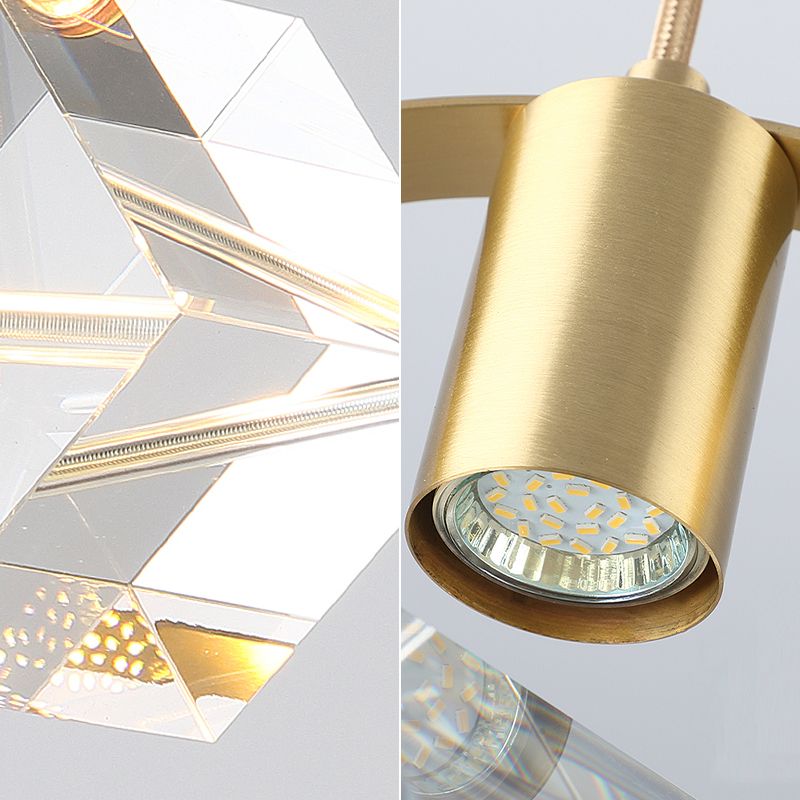 LED Crystal Chandelier Pendant Light Modern Simple Style Celling Hanging Light for Indoor