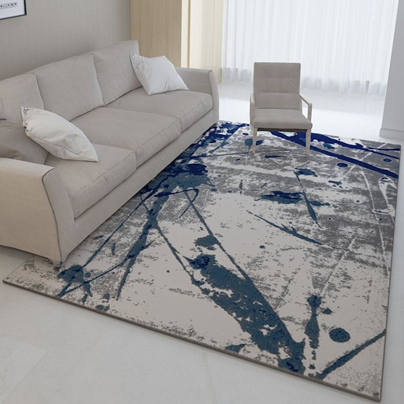 Nordic Abstract Print Rug Multicolor Polyster Area Rug Anti-Slip Backing Stain-Resistant Carpet for Living Room