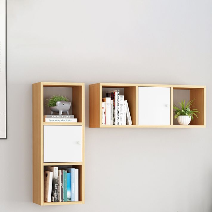 Scandinavian Manufactured Wood Floating Bookcase 9-inch Wide Bookshelf