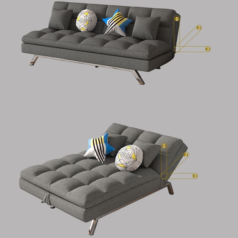 Modern Convertible Sofa Bed Hair Pin Legs Seating with Pillows