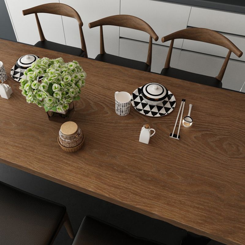 Industrial Style Solid Wood Top Dinette Set with Rectangle Shape Table Dining Room Set