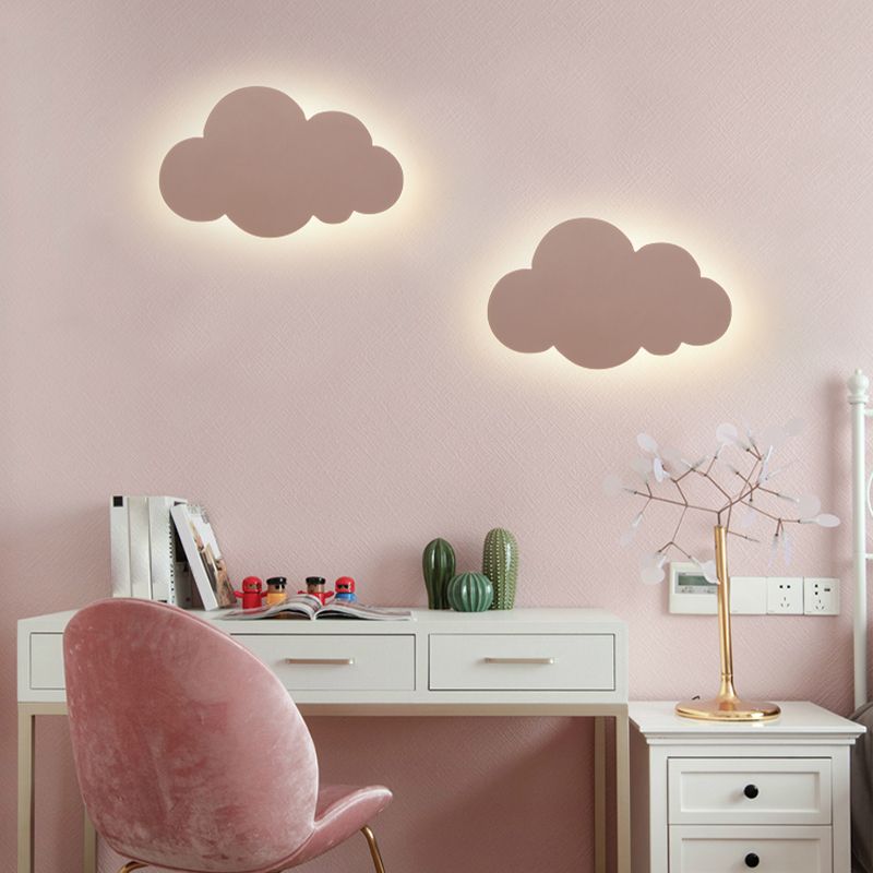 Nordic Style Iron Wall Light Cloud Shape Wall Lamp for Children's Room