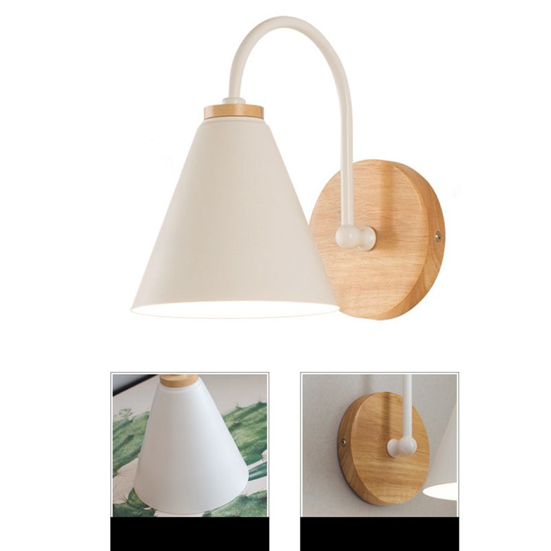 Taps toelopende kinderen slaapkamer wandlichtkit metaal 1-licht macaron wandmontage lamp