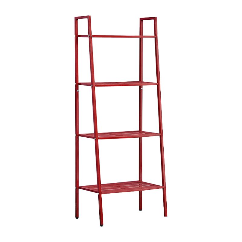Ladder Bookshelf Metal Contemporary Open Bookcase for Home Office