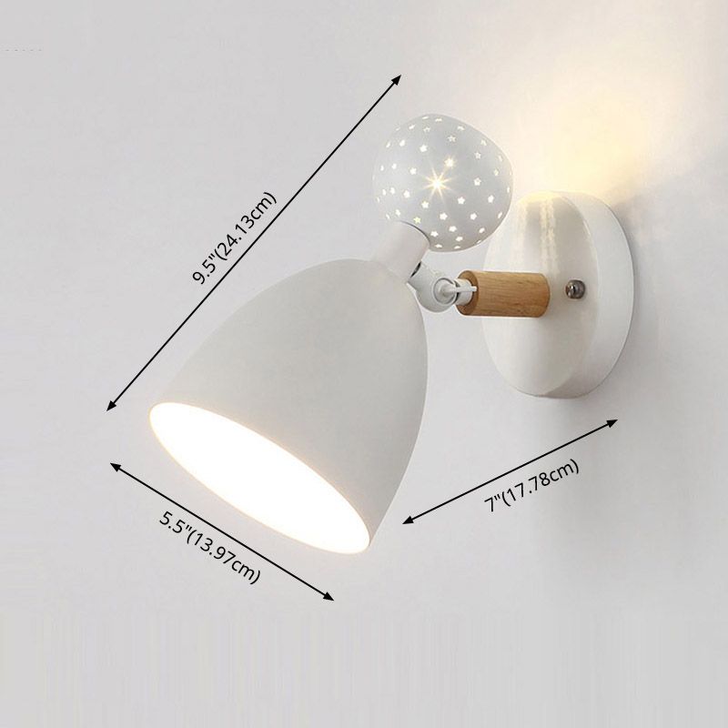 Cone-Shaped Sconce Light Fixture Modern Style Metal Wall Sconce Lighting for Bedroom