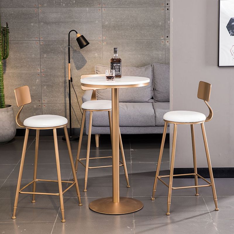 Stone Bar Dining Table Glam Style Bar Table for Milk Tea Shop Cafe