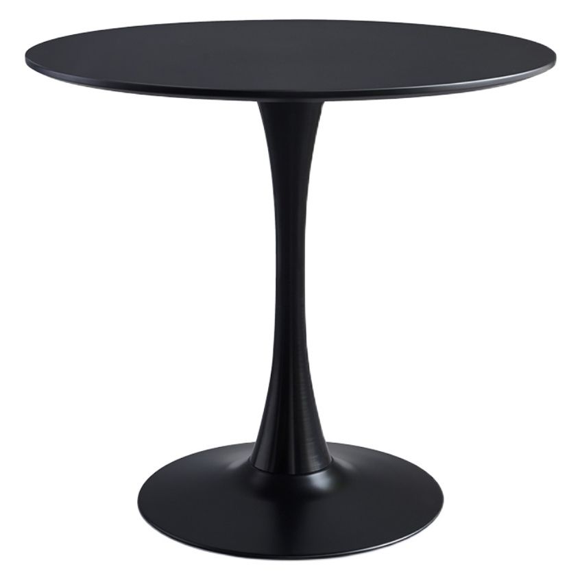 Round Modern Style Solid Wood Dining Table Dining Furniture with Tulip Base