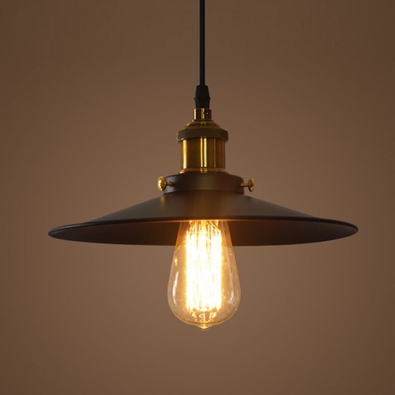 Industrial Style Pendant Light Fixtures with Metal Shade for Living Room Coffee Shop
