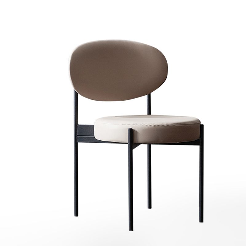 Industrial Armless Dining Chairs Open Back Dining Side Chair