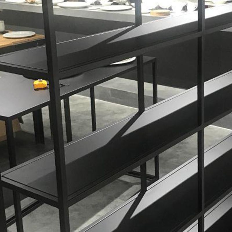 Metal Open Storage Bookshelf Industrial Rectangle Etagere Bookcase