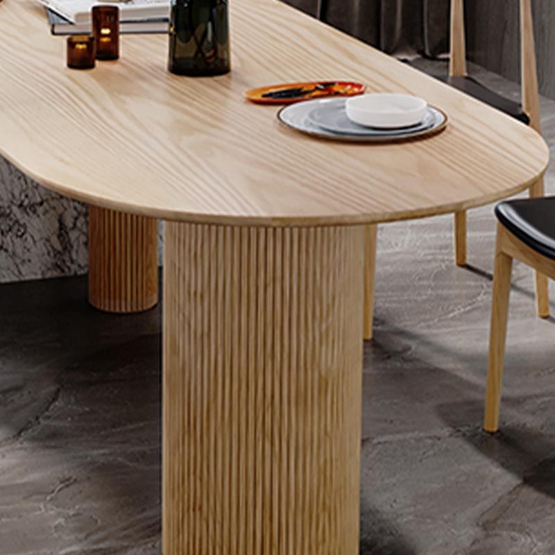 Freeform Solid Wood Dining Table Modern Furniture with Tripod Base for Office