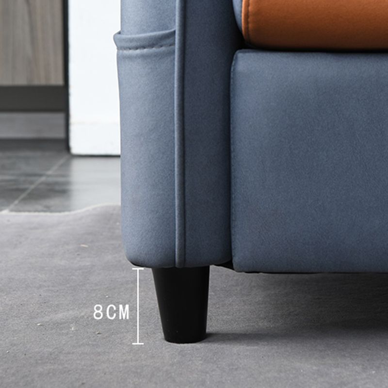 Faux leather Square Arm Removable Cushions Sectionals with Storage