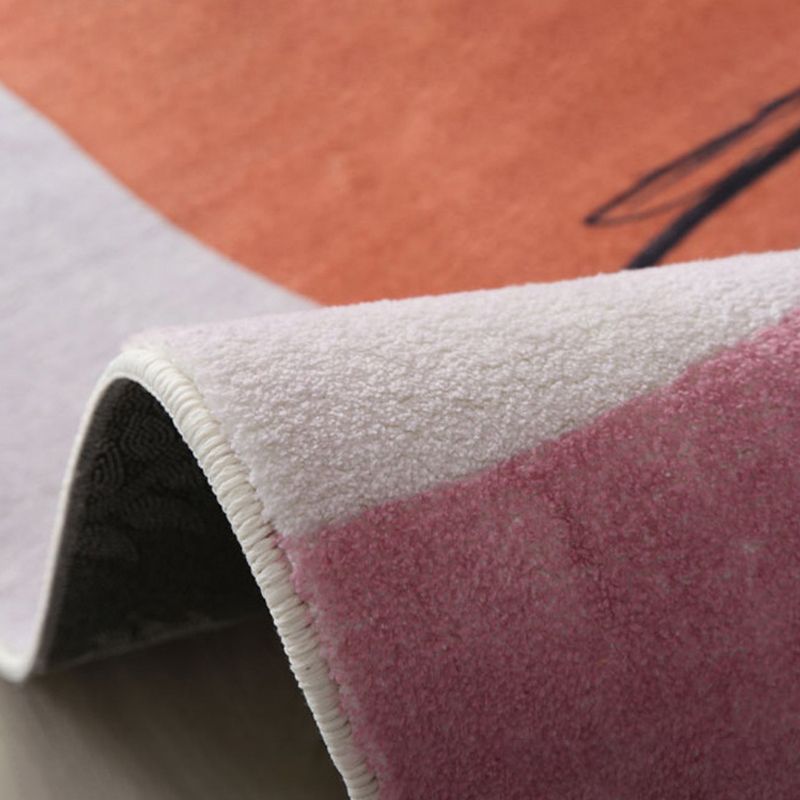 Geometric Patterns Rug Polyester Modern Rug Stain Resistant Rug for Home Decor