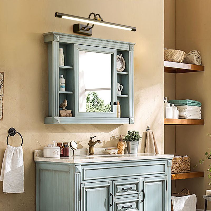 Vanité de style américain Light All Copper Vanity Lampe avec une teinte acrylique pour la chambre