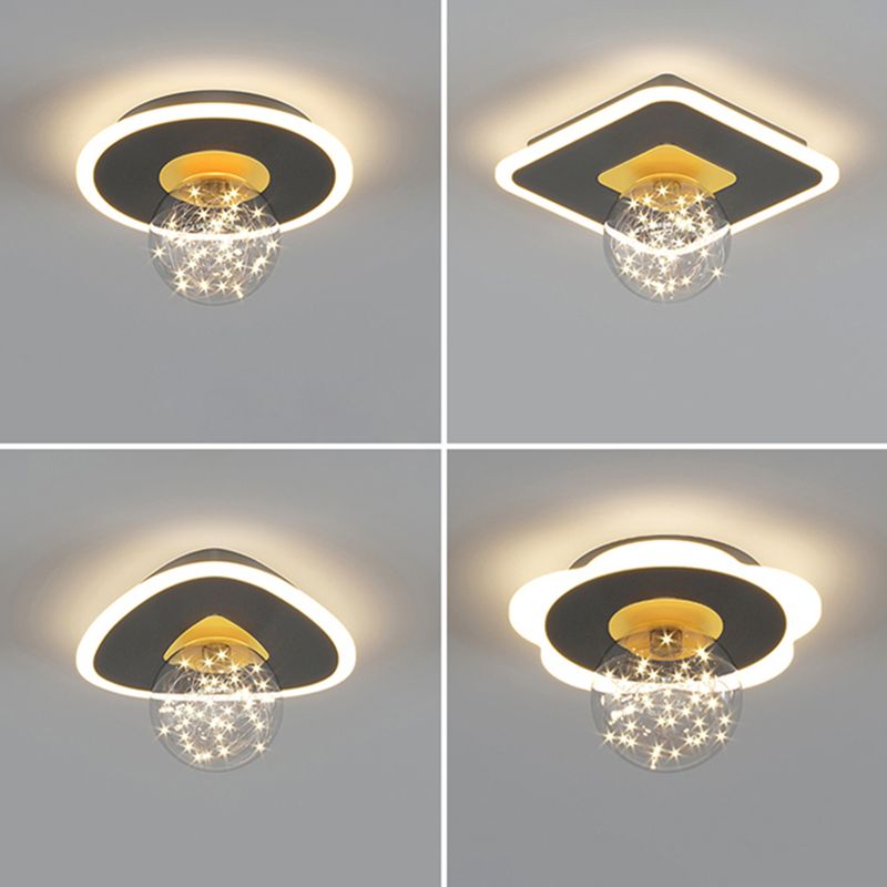 Moderner, minimalistischer, sphärischer, bündig montierter Deckenleuchter aus Glas, bündig montierter Deckenleuchter