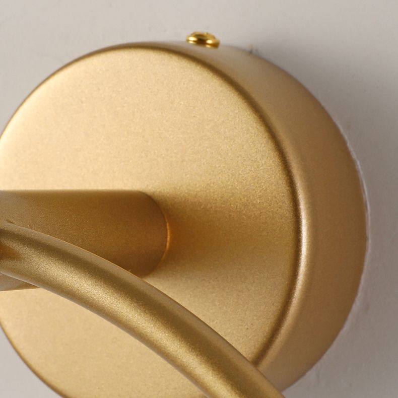 Modern Metal Wall Sconce Ball Shape Wall Light with Glass Shade for Bedroom in White