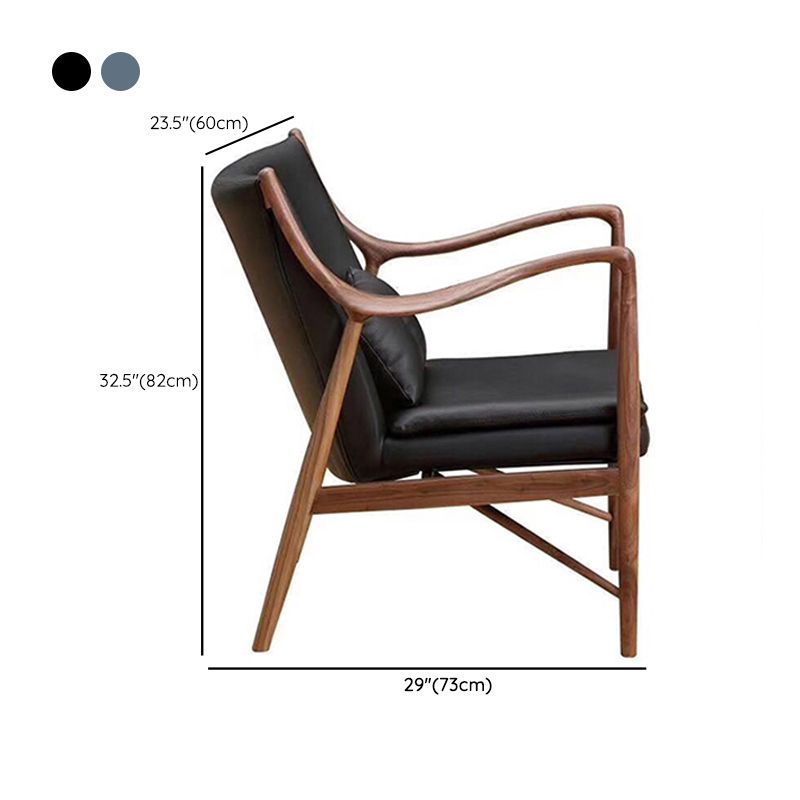 Arms Included Fixed Back Armchair Living Room Chair with Cushion