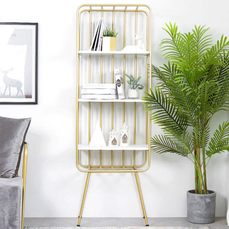 4 Shelves Standard Bookshelf Metal Modern Bookcase ,11.8" W X 70.9" H