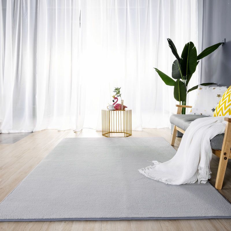 Tapis décontracté de couleur unie, gris clair, en Polyester, pour l'intérieur, anti-fendu, pour la décoration de la maison