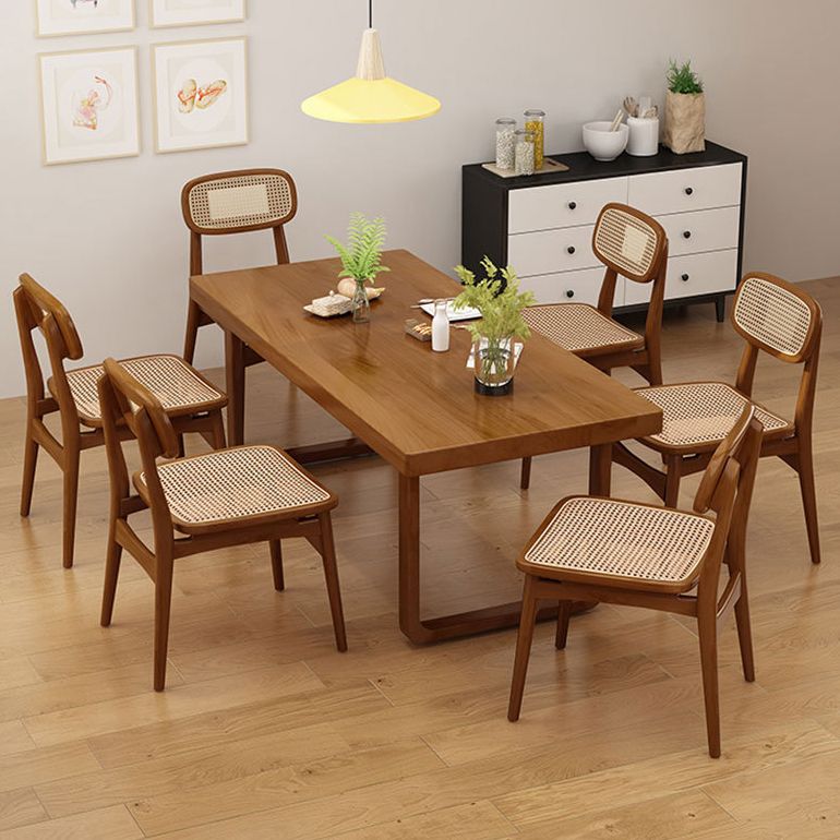 Industrial Solid Wood Table Set 1/2/5/7 Pieces Dining Set for Home Use