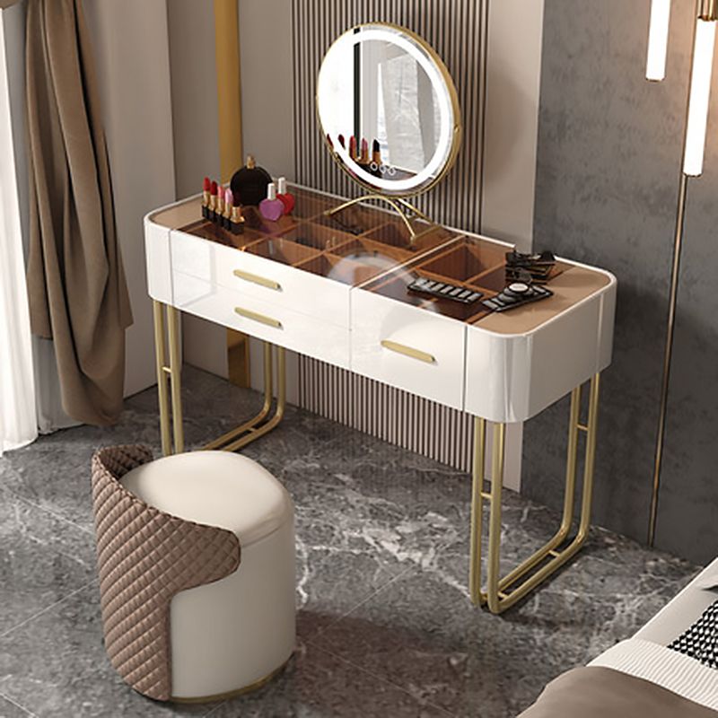 30.70" High Makeup Vanity Desk White Vanity Tables with Drawer